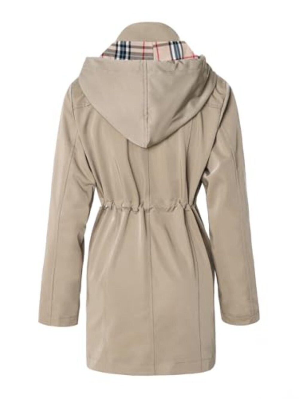 ๐ Women's Waterproof Rain Jacket Long Lined Raincoat Outdoor Windbreaker with - Picture 3 of 7